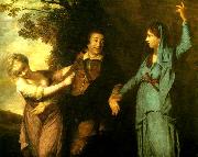Sir Joshua Reynolds garrick between tragedy and  comedy oil on canvas